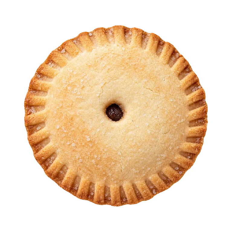 Birds Bakery Mince Pie, top view