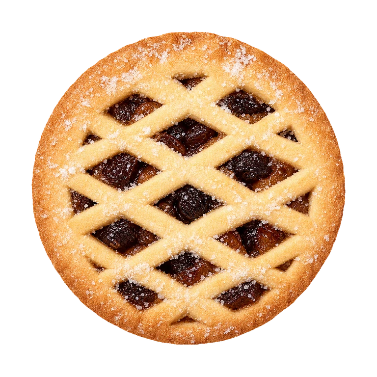 Tesco Tesco Finest 4 Rum & Raisin Lattice Mince Pies, top view
