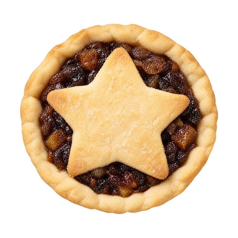 Hobbs House Bakery Gluten-Free Mince Pies, B Corp, Non-Organic (Pack of 4), top view