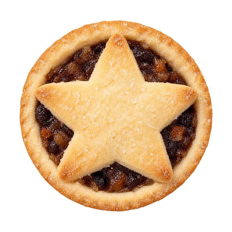 Holmes Bakery Mini mince pies, top view