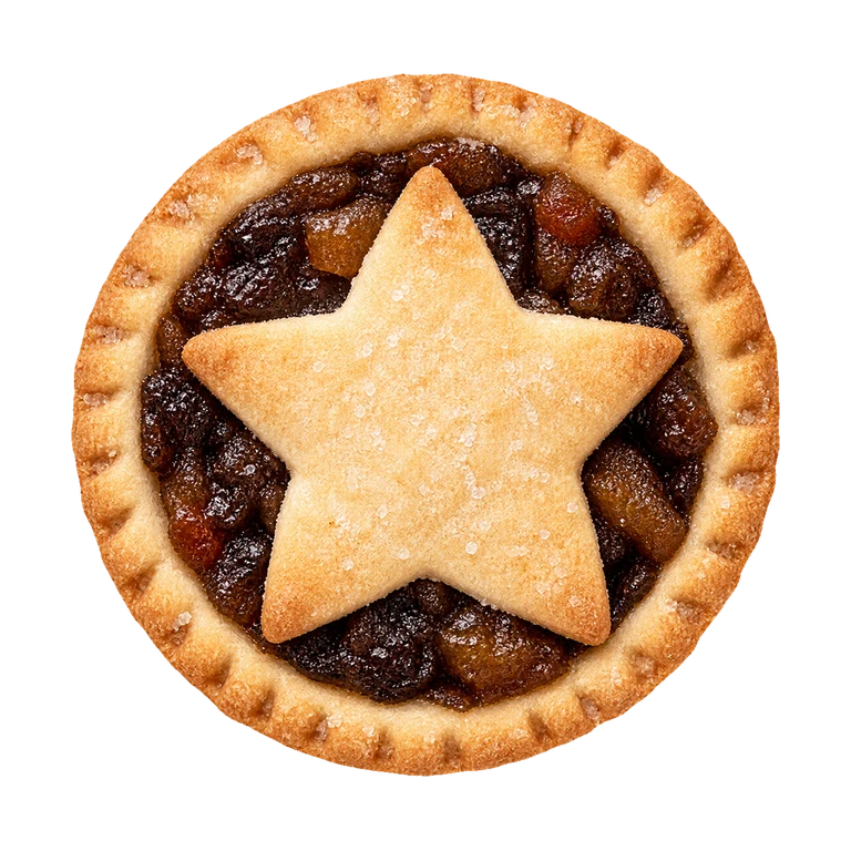 The Foods of Athenry Starry Mince Pies, top view