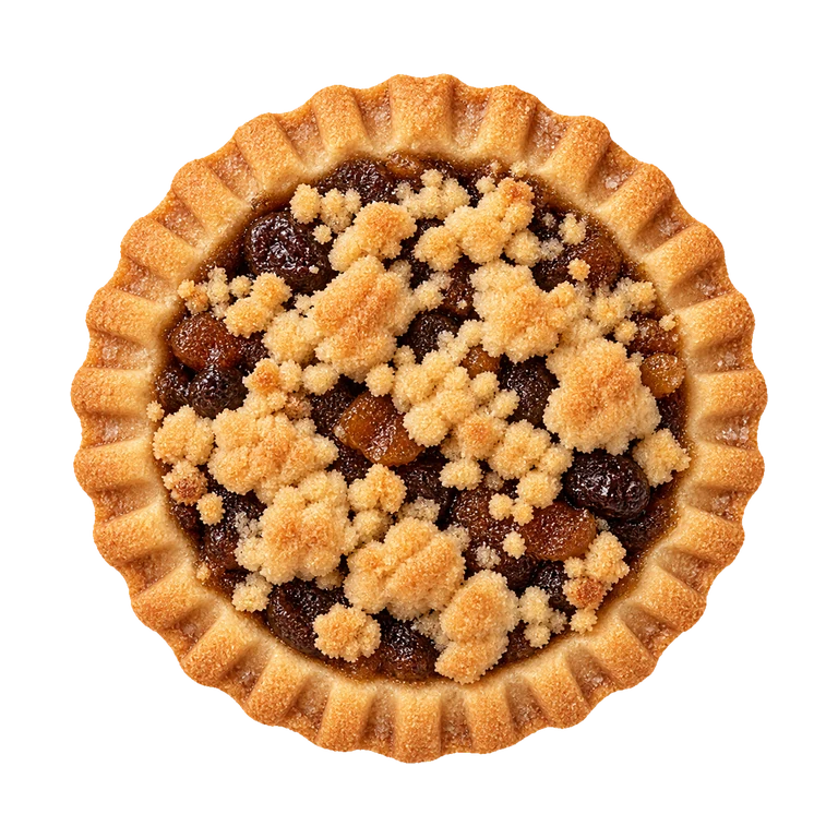 Lovemore Gluten Free Crumble Top Mince Pies, top view