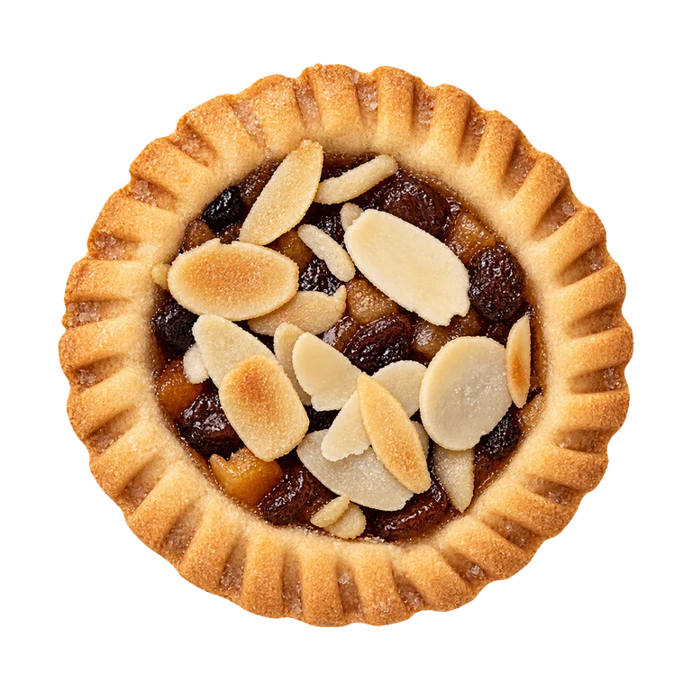 Abel & Cole Apple & Spice Rum Mince Pies (Pack of 6), top view