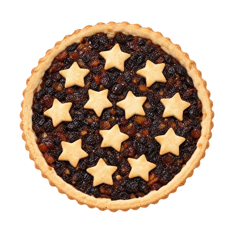 Abel & Cole Large Sharing Mince Pie (8-10 Servings), top view