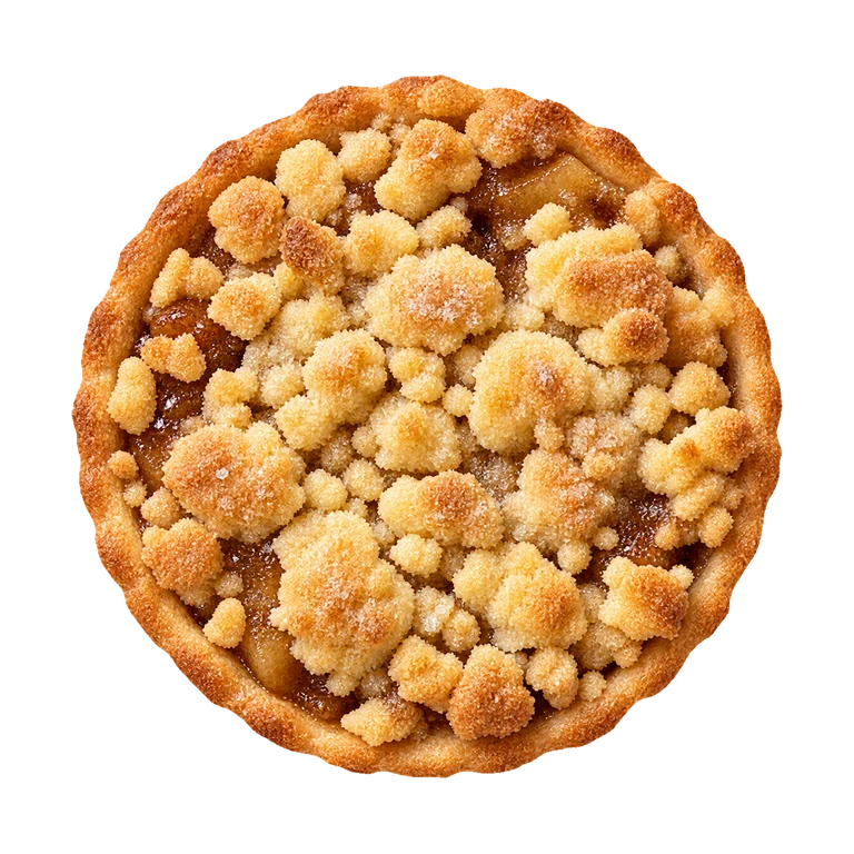 Lidl Deluxe Crumble Pies Apple and Salted Caramel, top view