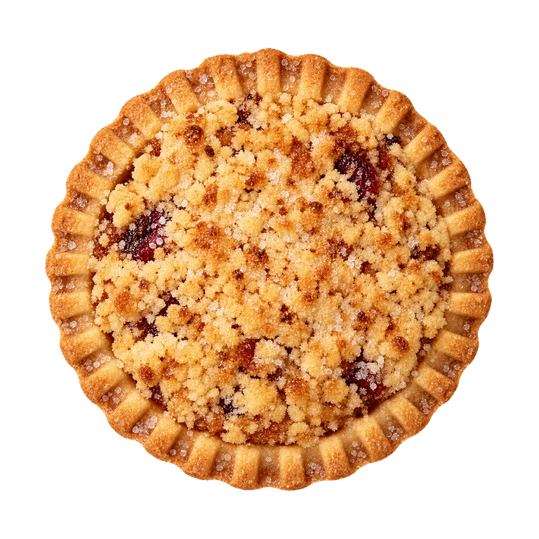 Waitrose No.1 Cranberry & Orange Crumble Top Mince Pies, top view