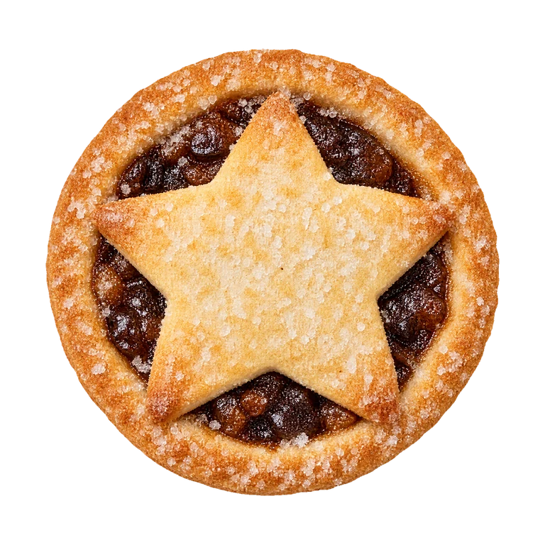 OGGS Vegan Luxury Mince Pies, top view