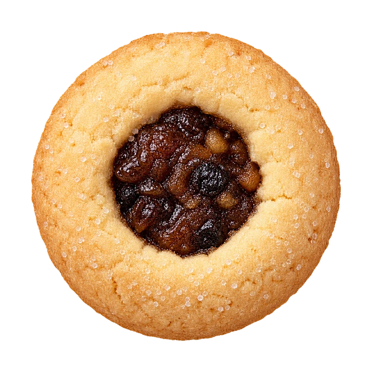Cartwright & Butler Night Before Christmas | Mince Pie Stuffed Cookies in Tin, top view