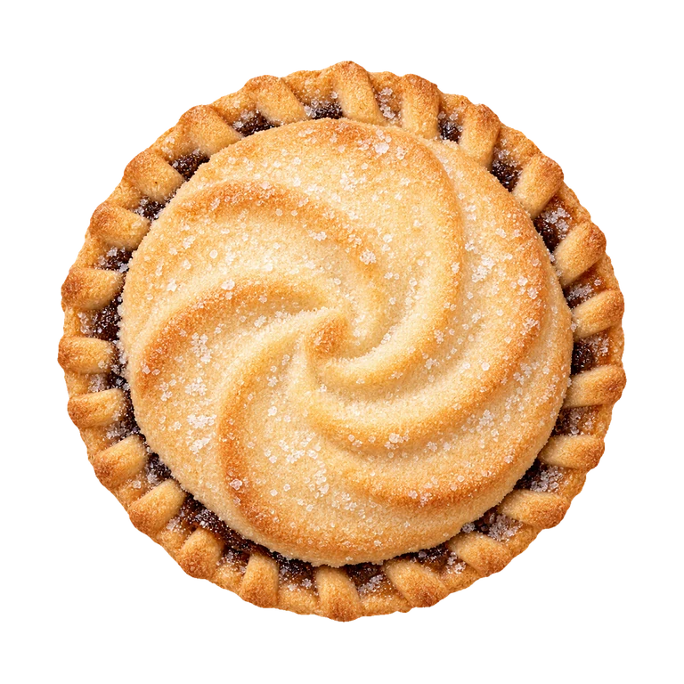 Sainsbury's Sainsbury's 4 x Viennese Whirl Mince Pies with All Butter Pastry, Taste the Difference 205g, top view