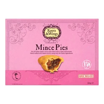 Roots & Wings Organic Mince Pies, packaging